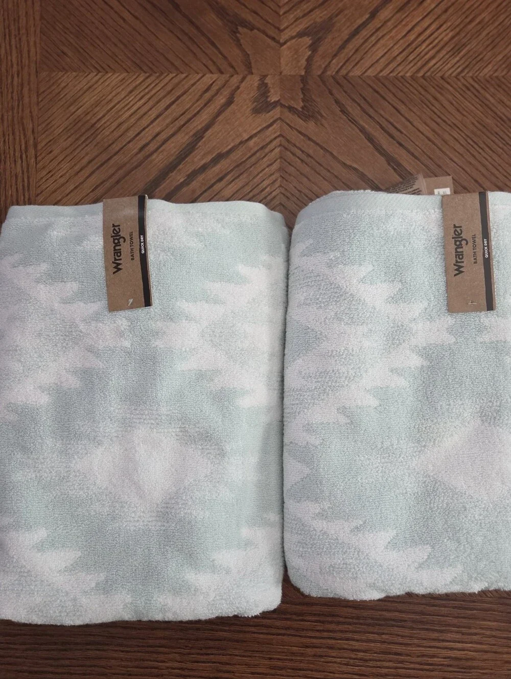 Nwt Wrangler Canyon River Blue Bath Towel Set Of 4